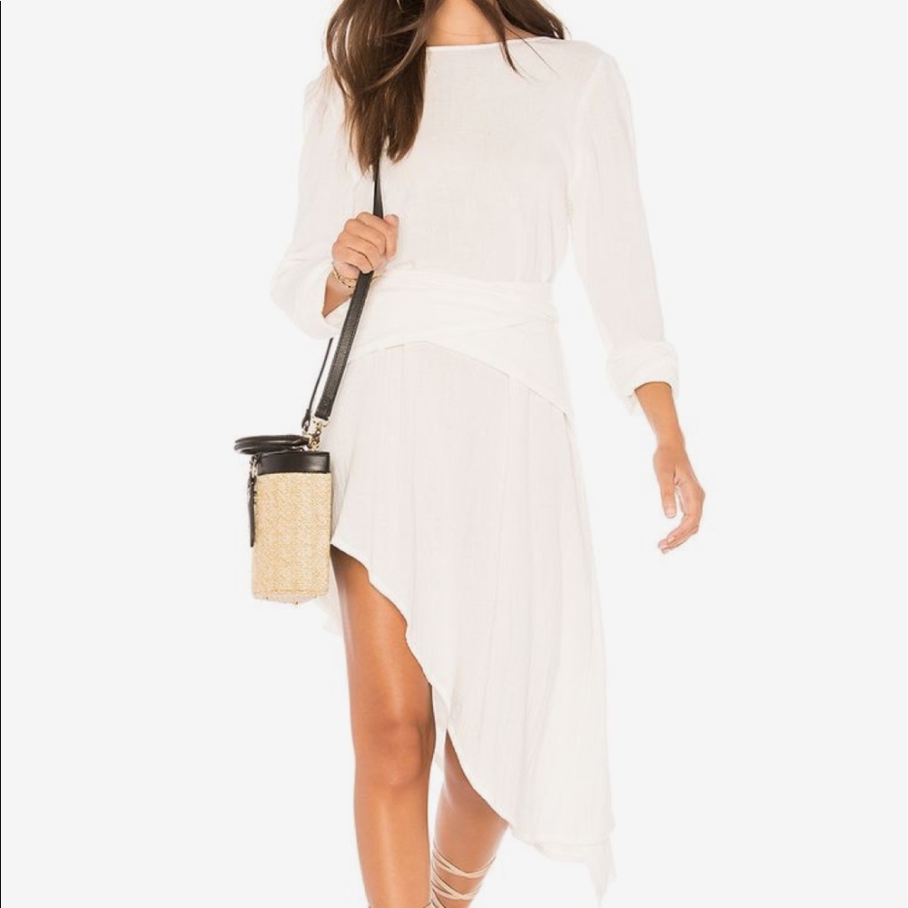 Zulu and zephyr white wrap dress